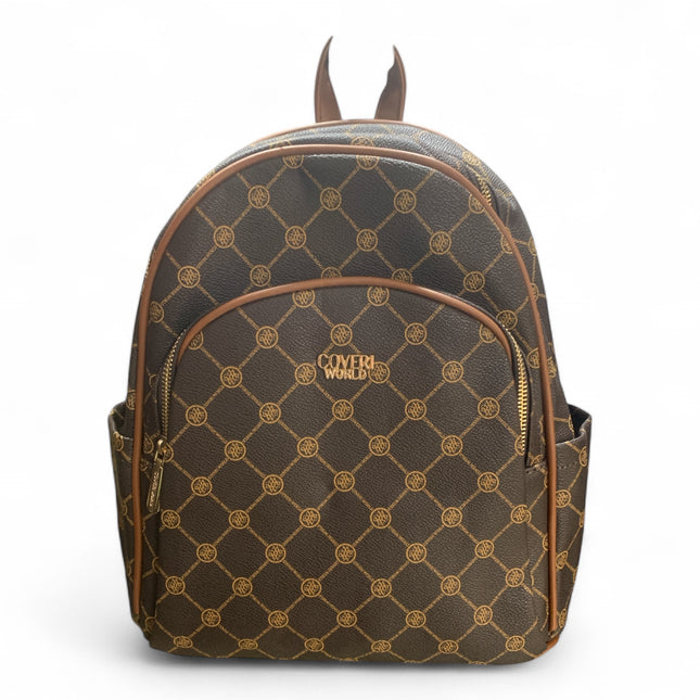 Nuovo Zaino Enrico Coveri World Marrone Unisex Laptop 15" Multi-Tasca