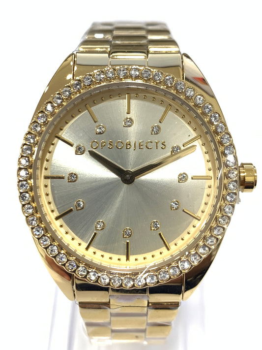 Orologio donna acciaio ip oro cristalli OpsObjects moda trendy casual