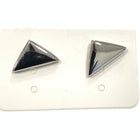 Orecchini Lobo Donna Acciaio Argentato Geometrico Triangolo Moderno