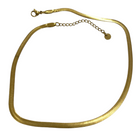 Collana Girocollo Donna Piattina Acciaio Dorato 45cm