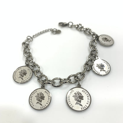 Bracciale acciaio Steel con ciondoli per donna MF