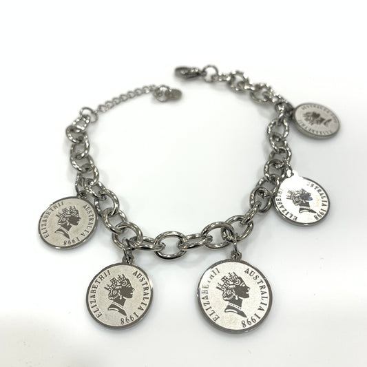 Bracciale acciaio Steel con ciondoli per donna MF