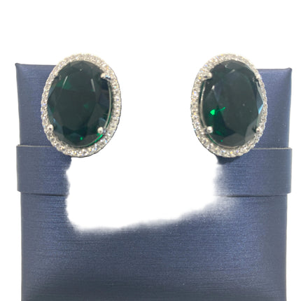 NUOVO Orecchini Donna Passionedele Argento Smeraldo Verde Eleganti