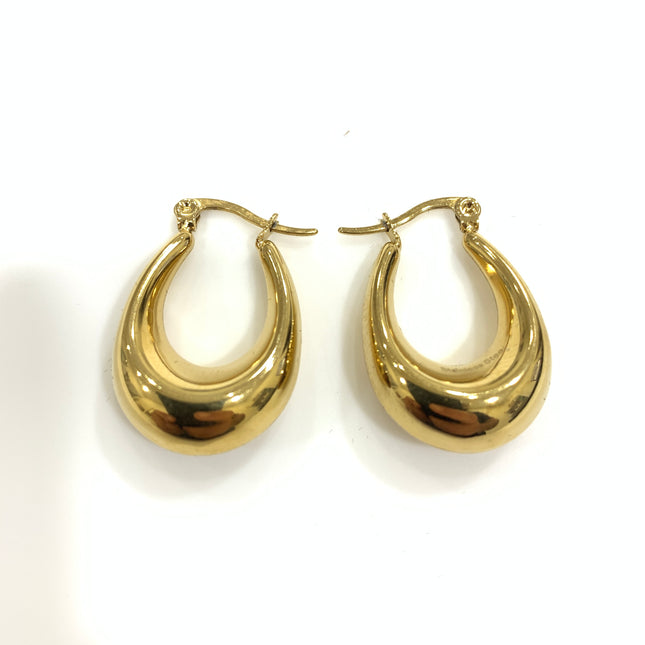 Orecchini Pendenti Donna Acciaio Oro - Design Elegante