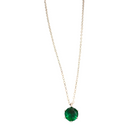 Collana Girocollo Donna Acciaio Punto Luce Vetro Verde MF