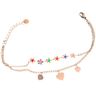 Bracciale Donna Acciaio Doppio Filo Pendenti MF