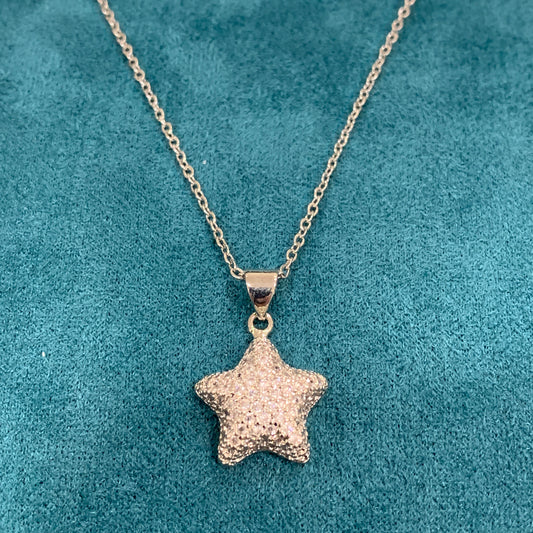 Collana girocollo in acciaio Steel ciondolo stella per donna MF