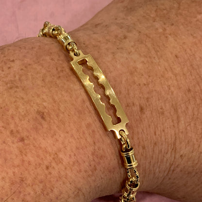 Bracciale per uomo in acciaio Steel colore oro casual MF