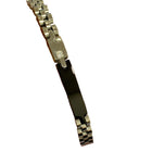Bracciale Uomo Acciaio Inossidabile Bicolore Cristallo Design Elegante