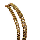 Bracciale Uomo Acciaio Inossidabile Catena Cubana Oro Chiusura Moschettone