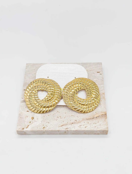 Orecchini Donna Oro Geometrici Vuoto Centrale Leggeri Chic Moderni Shelly