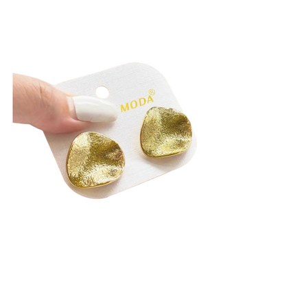 Orecchini Donna Shelly Oro Martellato Irregolari Nickel Free 2,5cm 10g