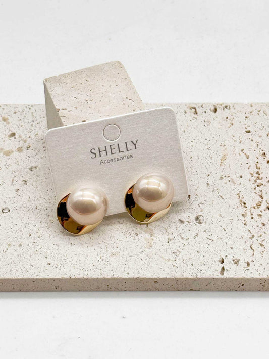 Orecchini donna perla oro minimal Shelly eleganti chic moda accessori