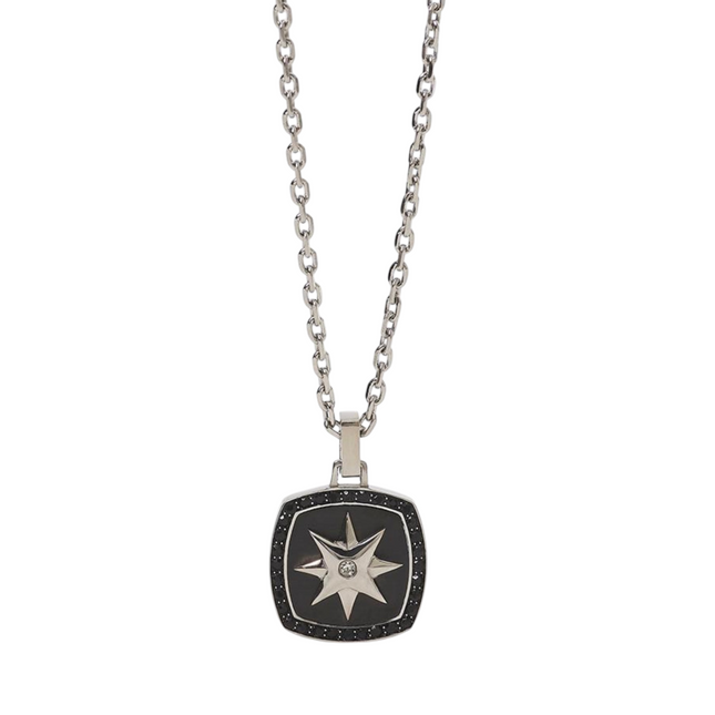 Collana Uomo 2Jewels Acciaio 316L Ipoallergenico Cristalli Ciondolo 251810