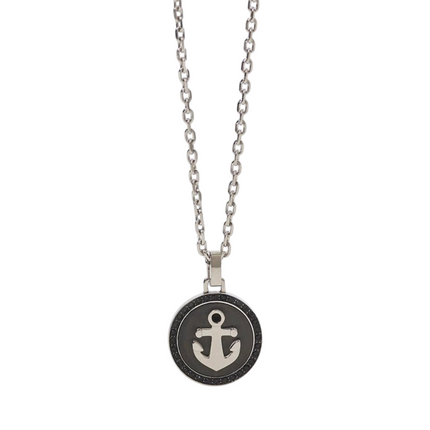 Collana Uomo 2Jewels Acciaio Ciondolo Ancora Medaglia Marinaro 251815