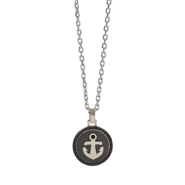 Collana 2JEWELS Uomo Acciaio Ciondolo Ancora Medaglia 251815