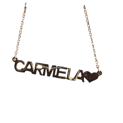 Collana Donna Acciaio Inox 316L Nome Personalizzato Cuore 45cm