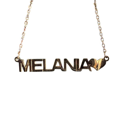 Collana Donna Acciaio Inox 316L Nome Personalizzato Cuore 45cm