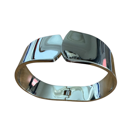 Bracciale Donna Shelly Rigido Acciaio Inox Bicolore Argento Oro Minimal