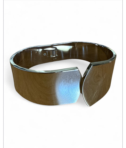Bracciale rigido donna acciaio inox argento/oro design minimal lucido