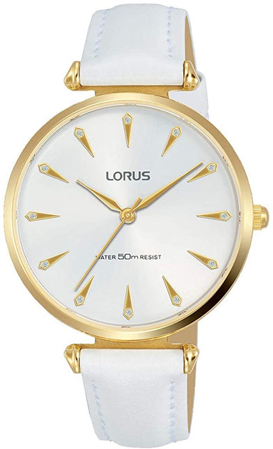 Orologio Donna Lorus Quarzo Pelle 32mm Cristallo Minerale 5ATM Classico