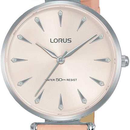Orologio Donna Lorus Quarzo Pelle 32mm Cristallo Minerale 5ATM Classico