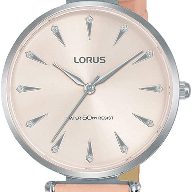 Orologio Donna Lorus Quarzo Pelle 32mm Cristallo Minerale 5ATM Classico