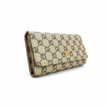 Nuovo Portafoglio Donna Coveri World Monogram Multi Tasche Portamonete Elegante