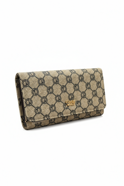 Nuovo Portafoglio Donna Coveri World Monogram Multi Tasche Portamonete Elegante