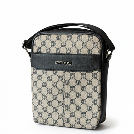 Borsa Tracolla Uomo Coveri World Monogram Marrone Borsello Tasche CW4722