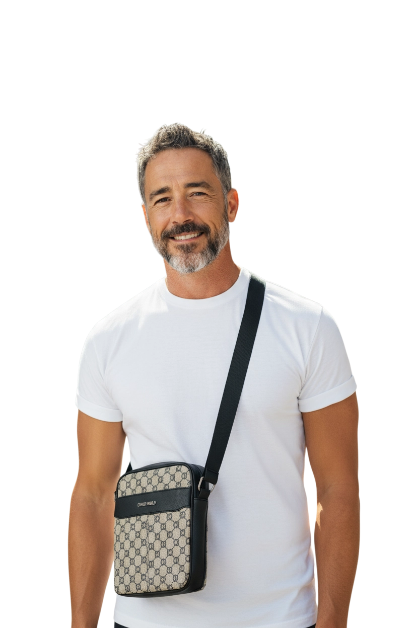 Nuova Coveri World Borsello Borsa Tracolla Uomo Monogram Tasche 2 Colori