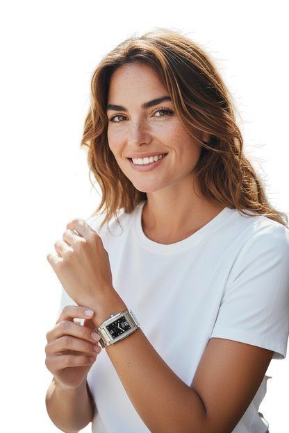 Enrico Coveri Orologio Donna Rettangolare con Cristalli – Silver o Rose