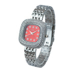 Orologio Donna Acciaio Zirconi Quadrante Colorato Bracciale Maglia 6 Varianti