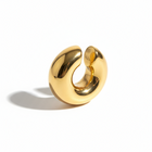 Earcuff Minimal in Acciaio Oro — Stile Moderno e Comfort Senza Foro