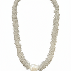 Collana Donna con Filo Intrecciato e Perla Barocca — Eleganza Moderna