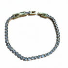 Bracciale Tennis Donna Cristalli Taglio Brillante Finitura Oro – Elegante