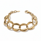Bracciale Donna Catena Maglie XL Oro Argento Regolabile Bold Statement
