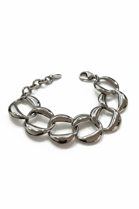 Bracciale Catena Donna Maglie XL – Oro o Argento, Regolabile