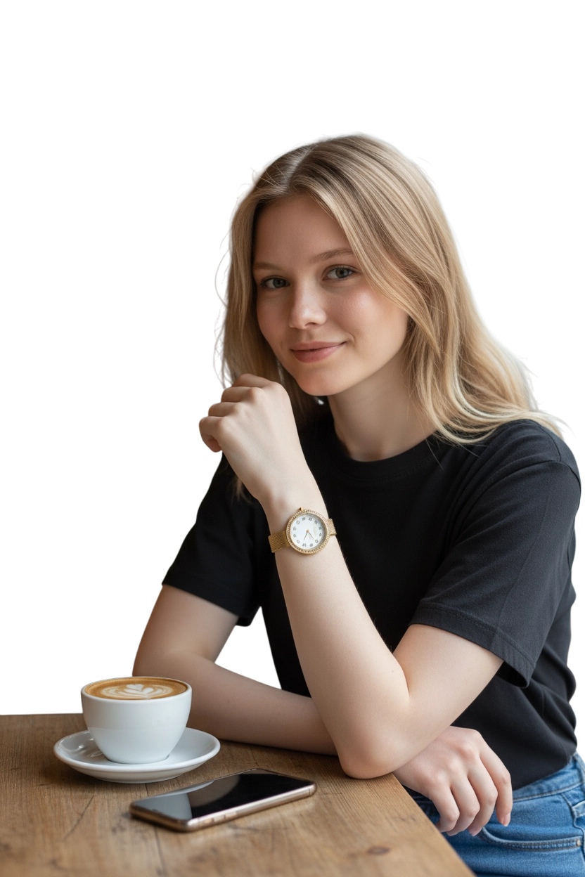 Orologio Donna OpsObjects Glam Shine Gold Maglia Milano e Cristalli Quarzo