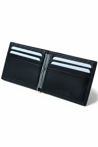 NUOVO Regina Schrecker Portafoglio Uomo Vera Pelle Clip Fermabanconote Elegante