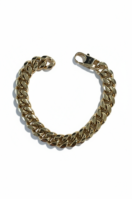 Bracciale uomo catena grumetta in acciaio 316L – acciaio o oro, anallergico