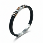 Bracciale Uomo 2Jewels Acciaio 316L Silicone Nero Sportivo Impermeabile 232262