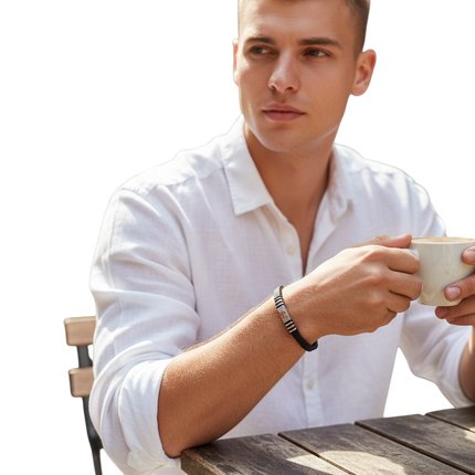 Bracciale Uomo 2Jewels Acciaio 316L e Silicone Nero Sportivo