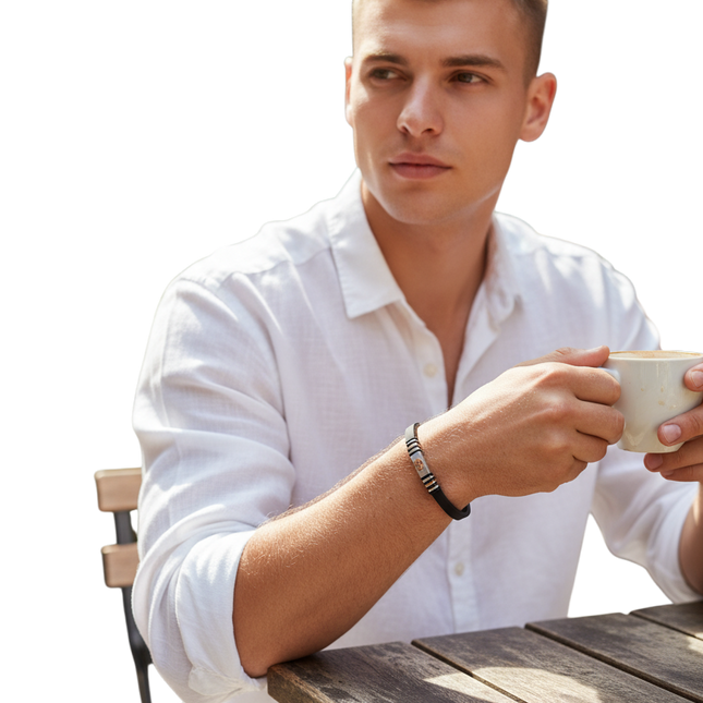 Bracciale Uomo 2Jewels Acciaio 316L e Silicone Nero Sportivo