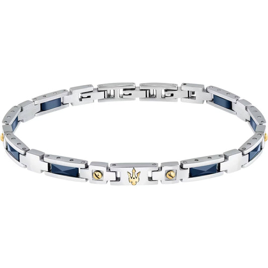 Maserati Bracciale In Acciaio Da Uomo Con Logo Visibile