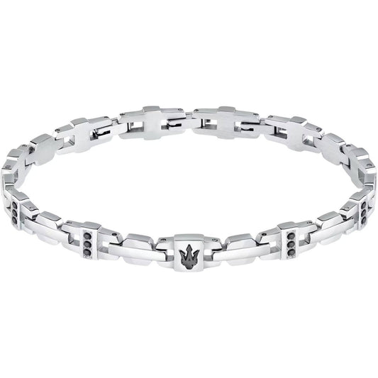 Bracciale braccialetto acciaio logo MASERATI uomo moda casual