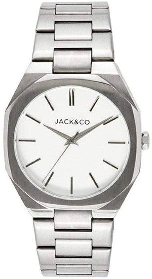 Orologio da polso per uomo in acciaio quarzo bianco JACK&CO sottocosto