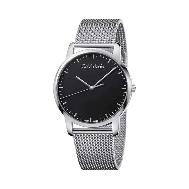 Orologio Uomo Calvin Klein K2G2G121 Acciaio Maglia Milano Nero 45mm