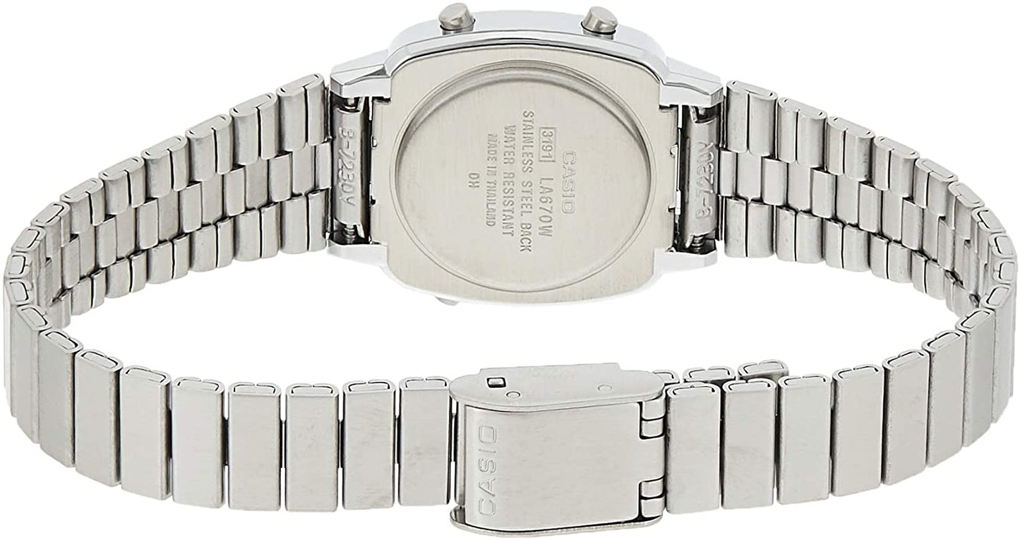 Orologio da polso vintage al quarzo acciaio piccolo donna CASIO moda