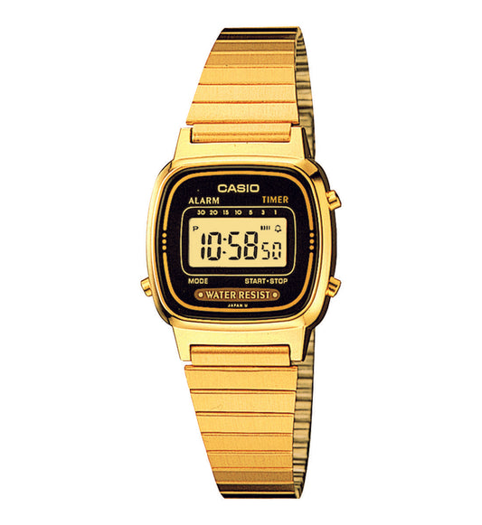 Casio LA670WEGA-1EF Orologio Digitale Vintage Donna Acciaio Oro Piccolo